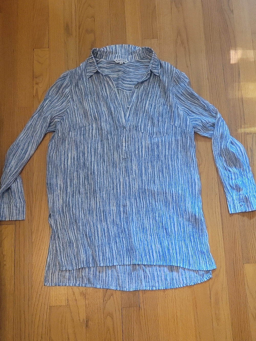 Nanette Lapore L Lightweight Blue Striped Women's Tunic